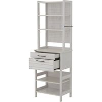 佐藤産業 LAFIKA（ラフィカ） キッチンラック ハイタイプ 幅600×奥行400×高さ1800mm ホワイト LF180-60HC WH 1台（直送品）