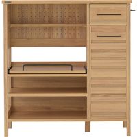 佐藤産業 LAFIKA（ラフィカ） レンジボード ロータイプ 幅854×奥行400×高さ900mm ナチュラル LF90-90L NA 1台（直送品）