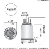 ステンレス製水中ハイスピンポンプ 40SQ2-2.25-51 鶴見製作所（直送品）