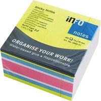 プリントインフォームジャパン info notes カラーミックスキューブ 75x75mm 4色 5654-51 1冊(4色入)