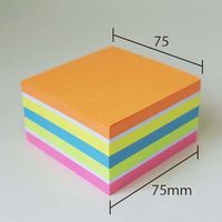 プリントインフォームジャパン info notes カラーミックスキューブ 75x75mm 5654-53 1冊(6色入)
