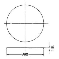 アカギ ビニプレートのり付穴無しアイボリー A10690 226パイ A10690-0165 1セット(2個)（直送品）