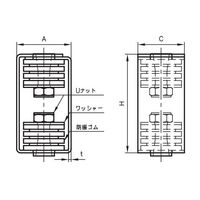 アカギ 防振吊W型 A10301 AD360W A10301-0031 1個（直送品）