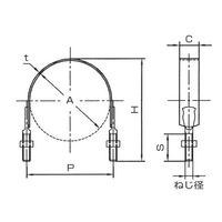 アカギ TNUバンド A10609 65A A10609-0036 1セット(10個)（直送品）