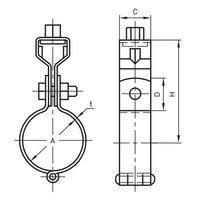 アカギ 鉄SP吊タン付 A10223 W3/8ー100 A10223-0029 1セット(8個)（直送品）