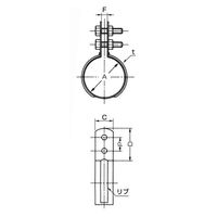 アカギ VP立バンド A10331 125A A10331-0134 1セット(10個)（直送品）
