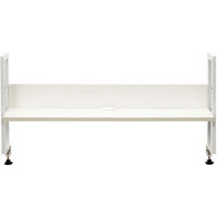 【車上渡し】アール・エフ・ヤマカワ ワーキングデスク 上置棚 幅1000×奥行280×高さ453mm ホワイト 1台（直送品） 836-4562（直送品）