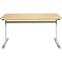 【車上渡し】アール・エフ・ヤマカワ 会議テーブル T字脚 コンセント付 幅1400×奥行800×高さ702mm ナチュラル 1台（直送品）