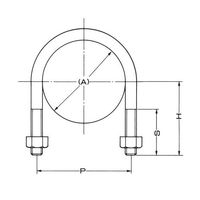 アカギ ステンUボルト A10617 W3/8X32A A10617-0061 1セット(10個)（直送品）