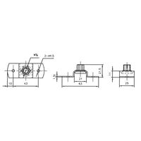 アカギ ステンねじ込みT足 A10295ー0013 W3/8 1セット(3個)（直送品）