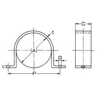 アカギ ステン厚サドル A10453ー0029 20A 1セット(10個)（直送品）
