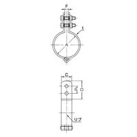 アカギ ハード立バンド A10325ー0086 80A 1セット(10個)（直送品）
