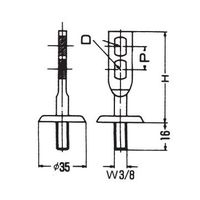 アカギ ステン座付羽子板 A10392 150H A10392-0074 1セット(8個)（直送品）