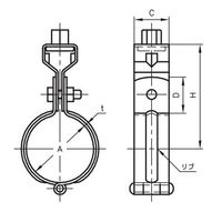 アカギ 吊タン付 A10140 W1/2ー200A A10140-0151 1セット(3個)（直送品）
