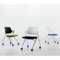 【組立設置込】コクヨ ピエガ 会議イス 背樹脂 ナイロンキャスター ターコイズ/ホワイト CK-720WPAWGXT4-W 1脚（直送品）