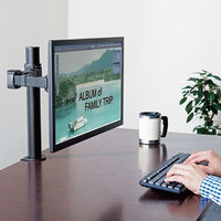 キングジム モニターアーム(1面2軸タイプ) ブラック 耐荷重10kg ARM110クロ 1個