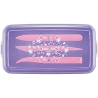 クツワ 学校ねんどケースパープル ST108PU 1個