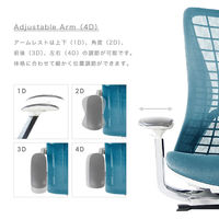 Netforce ネットフォース スパイダー オフィスチェア ハイバック オーシャンブルー SPD-1A-AW 1脚（直送品）