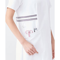 ジェラート ピケ&クラシコ 白衣 （レディス） ラインカラートップス 601 ホワイト×ネイビー S 1枚（直送品）