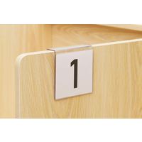 【車上渡し】アール・エフ・ヤマカワ ブースサイン 片面 クリア 幅94×奥行33×高さ100mm RFNP-SS 1セット（6個入）（直送品）