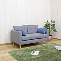 後藤家具物産 ソファ 2人掛け 背もたれ2段階調節 幅1250mm グレーSO-UP-GY 1台（直送品）