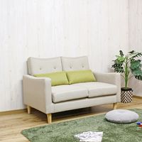 後藤家具物産 ソファ 2人掛け 背もたれ2段階調節 幅1250mm ベージュSO-UP-BE 1台（直送品）