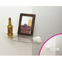 ハイロジック 壁掛収納 石膏ボード壁用 透明アクリル板シェルフ棚 コーナー用 58573 1個 00058573-001