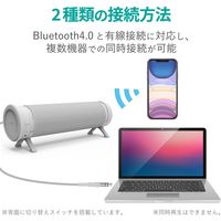 エレコム サウンドバー風スピーカー/behav/有線/Bluetooth両対応/ホワイト SP-PCBS01UWH 1個