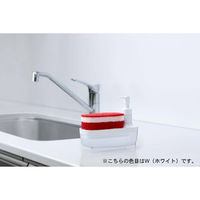 オーエ スマートホーム ディスペンサー スポンジホルダー付 レッド 51311 3個（直送品）