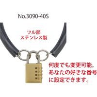 SOL HARD（ソール・ハード） No.3090 チェーン＆パドロック ダイヤル錠タイプ 3090-40S 清水 1セット（直送品）