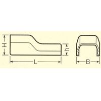 エスコ 28x 65mm モール継手コーナー(プラスチック/灰/10個) EA947HM-3J 1セット(40個:10個×4袋)（直送品）
