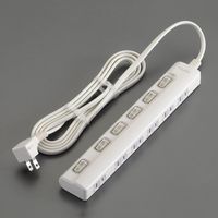 エスコ AC125V/15Ax 2m タップ(6口・個別スイッチ) EA815GL-58A 1セット(4個)（直送品）