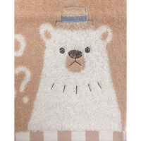 林 フェイスタオル オーガニックコットン ナウアニマル 10枚セット しろくま ベージュ FJ802728（直送品）