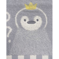 林 フェイスタオル オーガニックコットン ナウアニマル 10枚セット ペンギン グレー FJ802729（直送品）