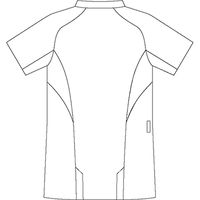 アシックス スクラブ メンズ 半袖 ホワイト×ネイビー CHM857-19 1枚　スクラブ