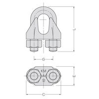 【運送・荷役・建設資材】コンドーテック（KONDOTEC） KMクリップ・KLクリップ（マリアブル製） ユニクロめっき 呼び：19KL 1個（直送品）