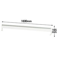 Ceha プレノデスクシステム 専用机上レール 幅1600mm用 ホワイト 748085 1台（取寄品）