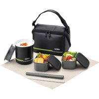 サーモス 保温弁当箱 マットブラック DBQ-502-MTBK 1個