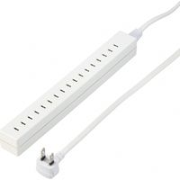 延長コード  電源タップ AC×8.5個口    1.5m ホワイト H85015WH2 YAZAWA 1個（直送品）