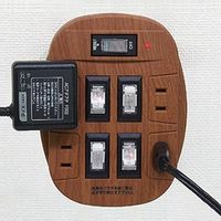 雷ガード付4口節電コンセント（木目タイプ・ブリスター） ASW014MO 旭電機化成（直送品）