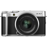 富士フイルム ミラーレス一眼 FX-A7LK-S シルバー FUJIFILM X-A7 レンズキット 2424万画素 APS-C Wi-Fi対応（直送品）