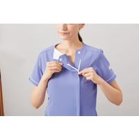 フォーク レディスジップスクラブ ダークネイビー×ホワイト HI706-17-M 1枚　スクラブ