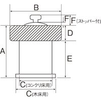 清水 フロアストライカー 木床用 大 S450-50W-HL（直送品）
