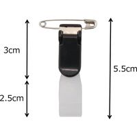 アイ・エス タッグ名札用クリップ 黒 20個入 INM-45 1パック