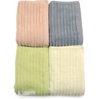 小杉善 無撚糸ウェーブカラーバスタオル（ブルー）10枚組 ZGTAP-8301BL（直送品）