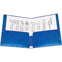 リヒトラブ ポケットファイル A4(A3・2ツ折) 藍 F-47 1セット(3冊)