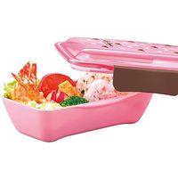小森樹脂 弁当箱 ドームランチボックス500(ルクール) ピンク 658775 1セット(3個)（直送品）
