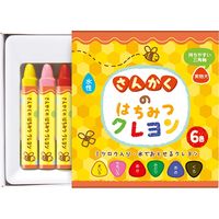 銀鳥産業 さんかくのはちみつクレヨン6色 472-006 1セット(3個)