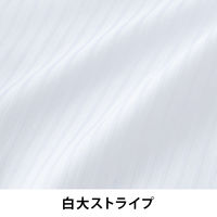 【アウトレット】ワイシャツ　長袖　紳士ボタンダウンビジネスシャツ（白大ストライプ）M LOST-002-M 1セット（2枚） AWJ　ビジネス