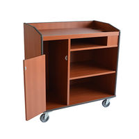 金沢車輌 木製下げワゴン 茶 SG-41F 1個 62-1623-79（直送品）